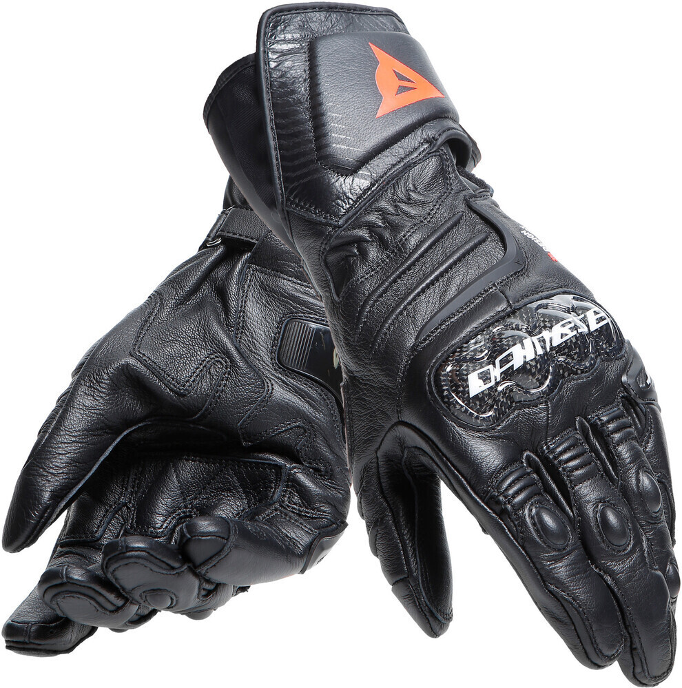 Dainese Carbon Long Leather Gloves Black 691 Worldwide Shipping!