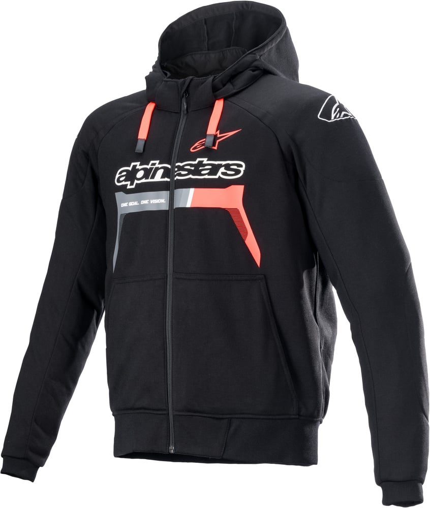 Alpinestars Chrome Ignition Hoodie Red Fluo 1030 - Worldwide Shipping!