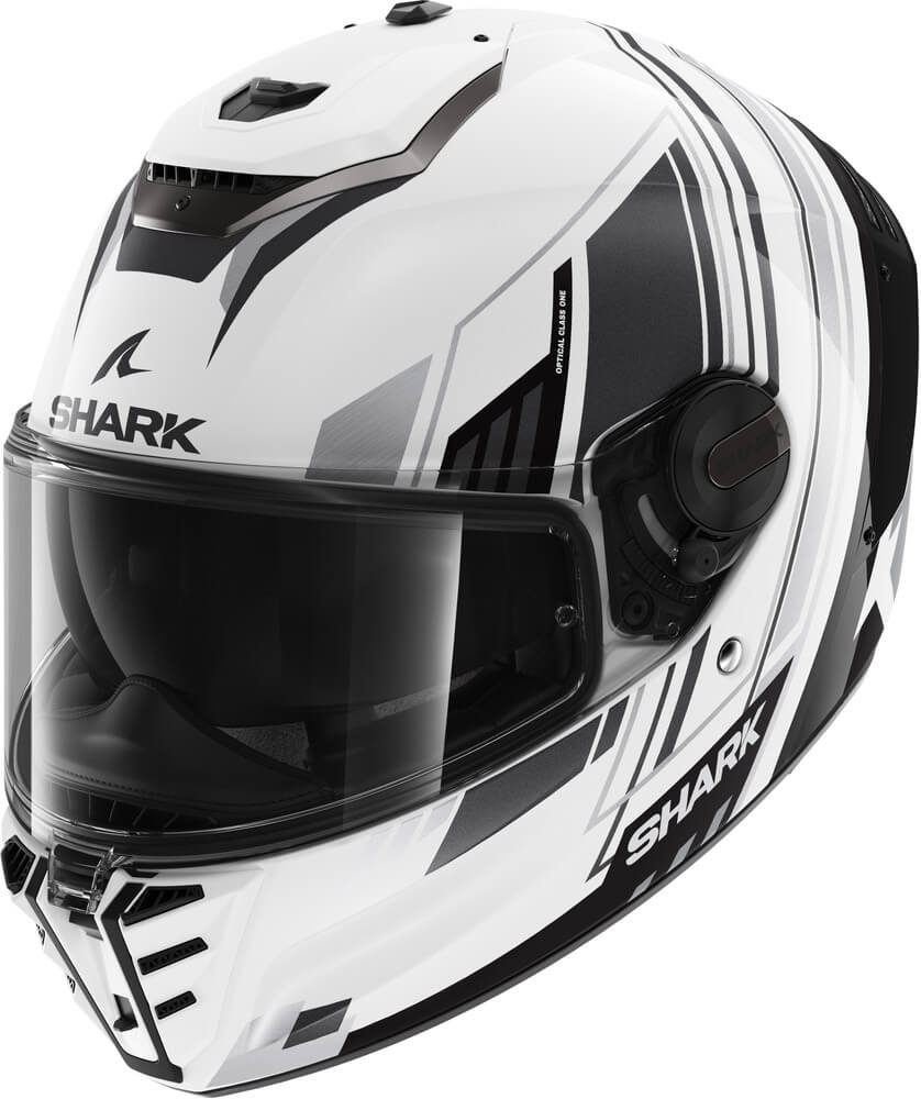 Shark Spartan RS Byhron White Black Chrome WKU Worldwide Shipping!