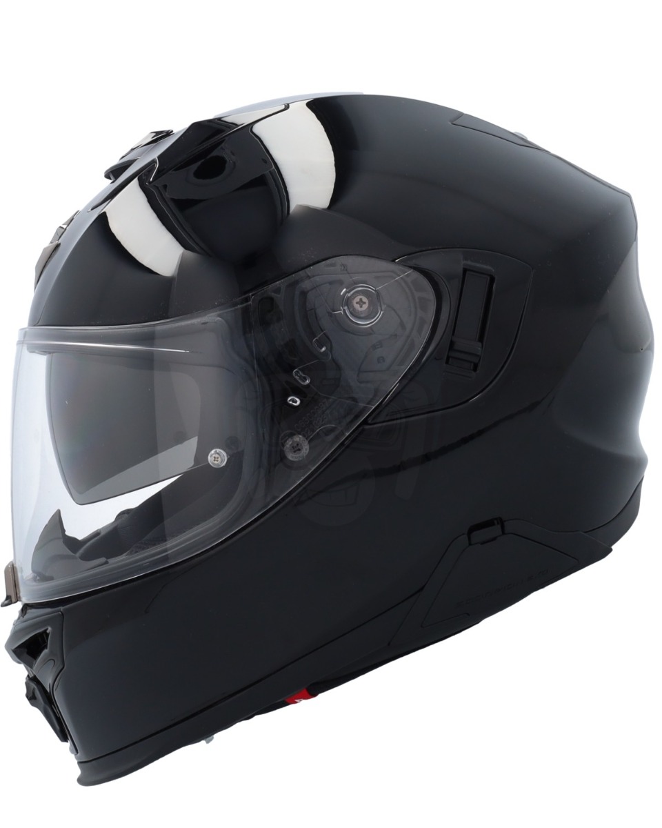 Scorpion EXO-520 AIR Casco Moto – Predisposto Bluetooth, Visiera Parasole Integrata, Nero/Verde Opaco, Taglia XXL