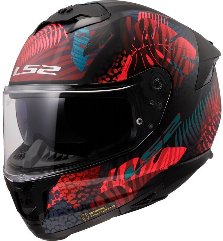 LS2 FF808 Stream II Jungle Mat Black Pink Blue - Worldwide Shipping!