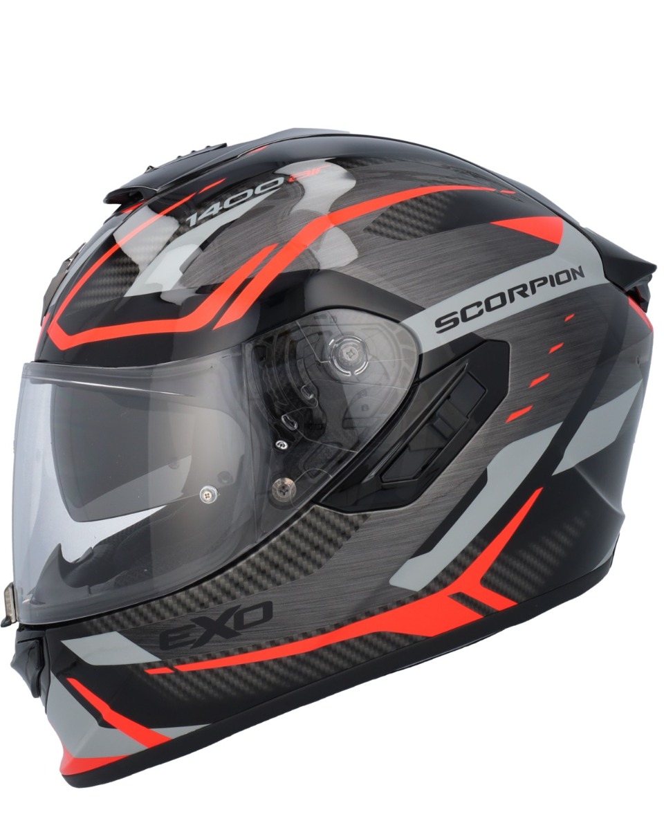 Scorpion EXO-1400 EVO 2 AIR Accord Grey/Red - Worldwide Shipping!