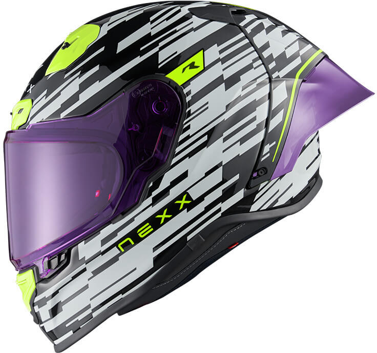 NEXX X.R3R Glitch Racer White Neon - Worldwide Shipping!