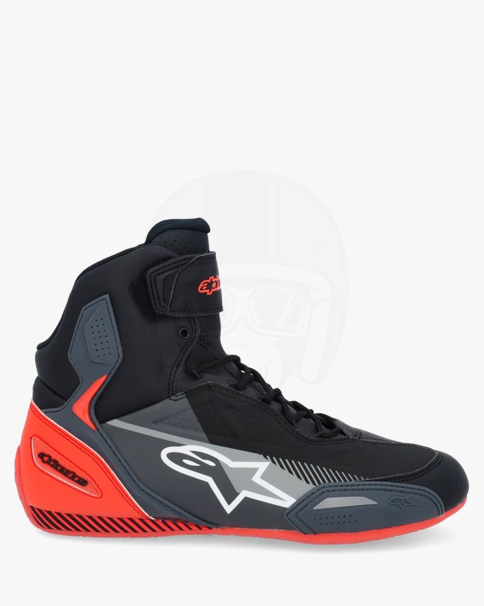 Alpinestars Faster-3 Shoes Black Gray Red Fluo 1130 - Worldwide