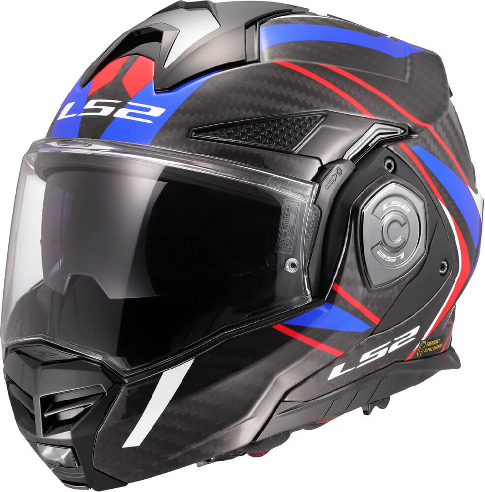 LS2 FF901 Advant X Carbon Future Ii White Blue - Worldwide Shipping!