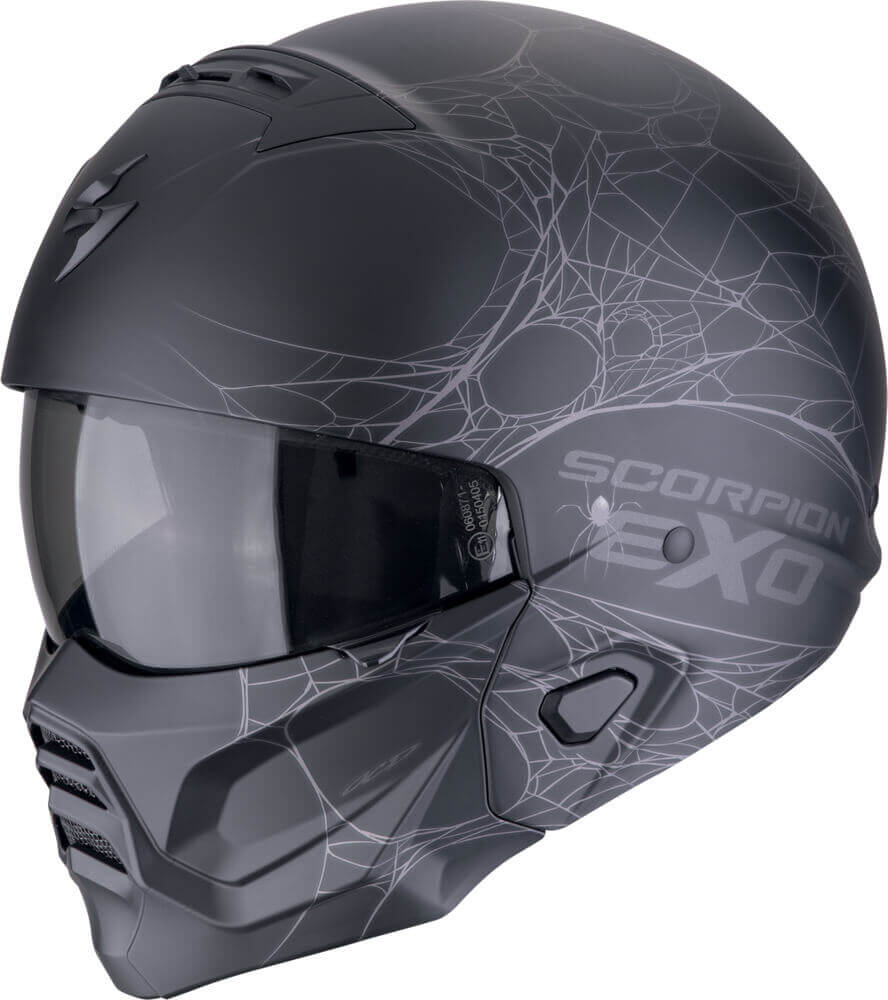 Scorpion EXO-Combat II Spiderweb Matt Black/Silver Worldwide