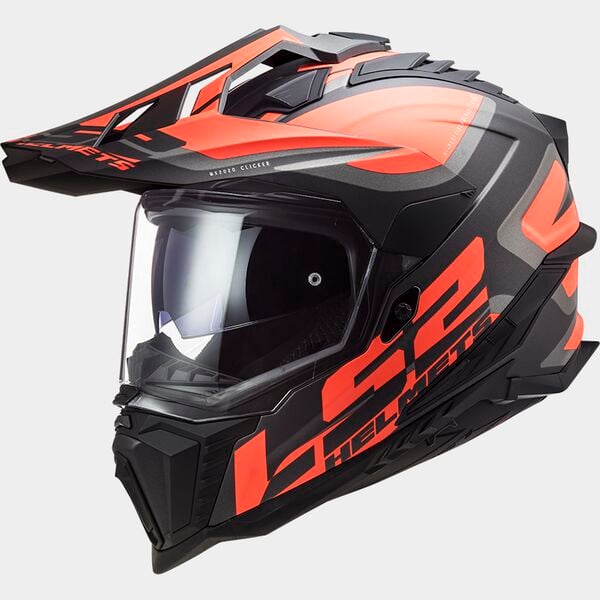 LS2 MX701 Explorer Alter Matt Black Fluo Orange - Worldwide Shipping!