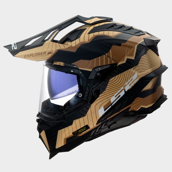 LS2 MX701 Explorer Carbon Trick Brown Sand - Worldwide Shipping!