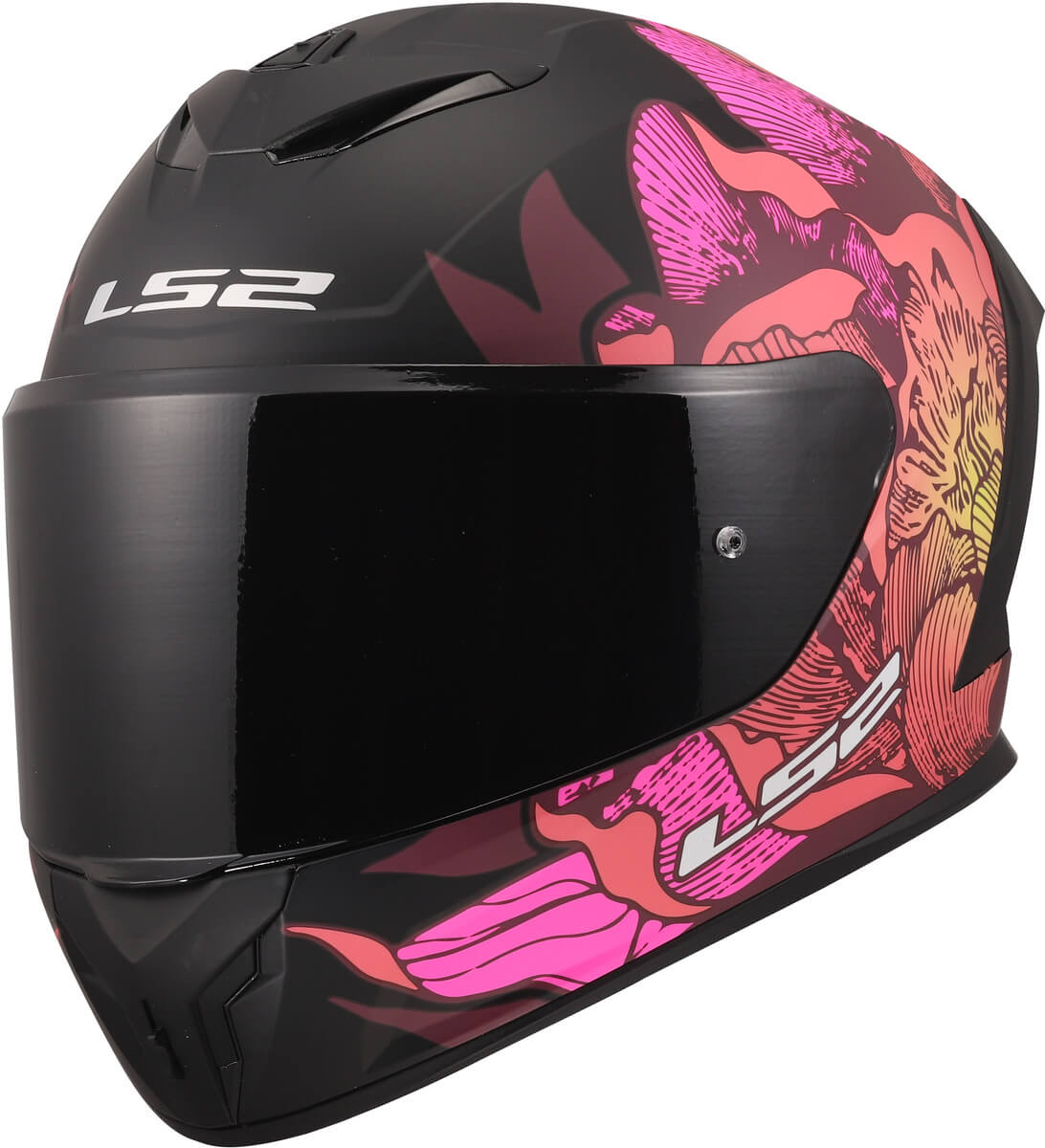LS2 FF820 Rapid III Poppies Ii Black Pink - Worldwide Shipping!