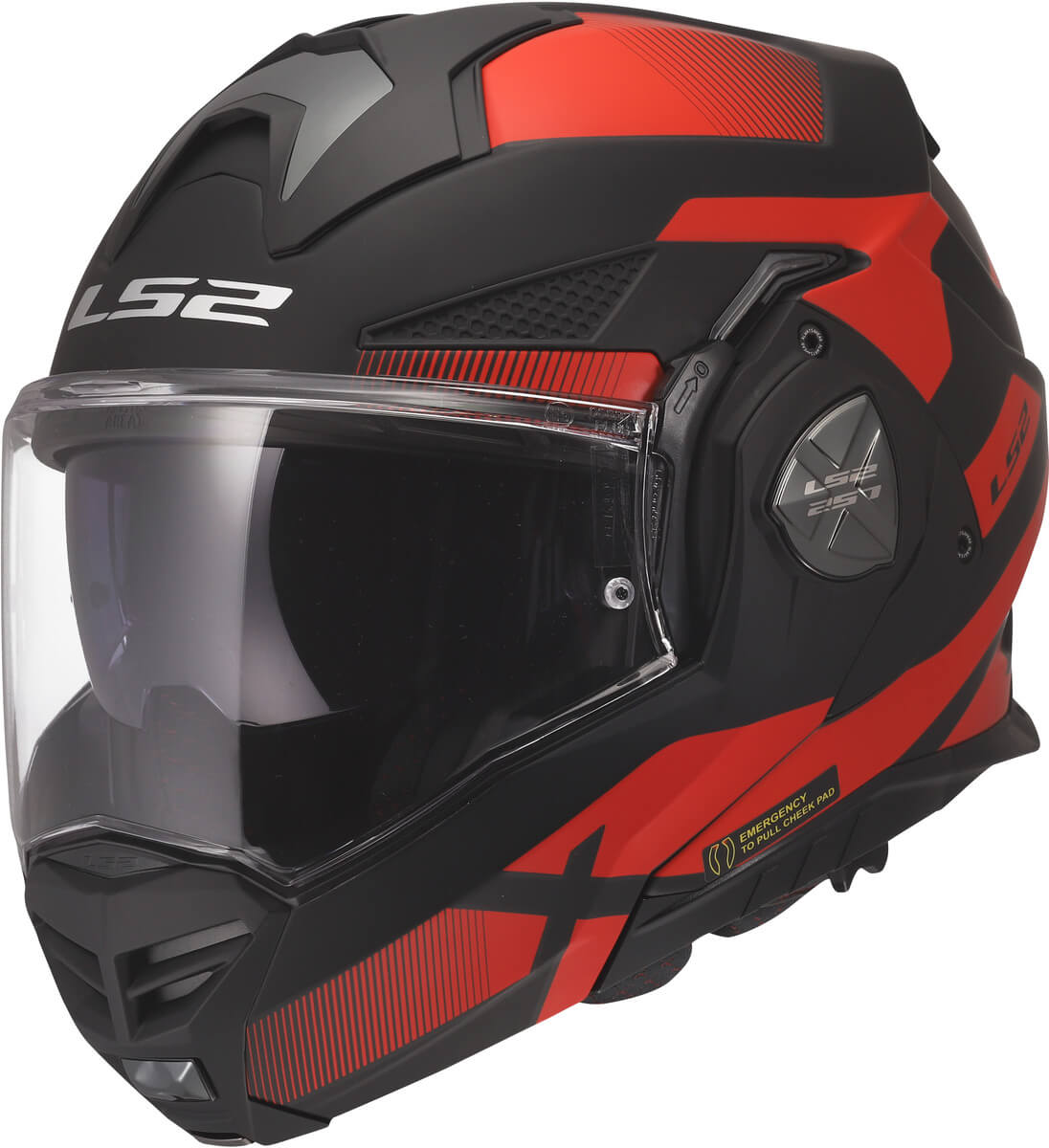 LS2 ÅpningsHjelm FF901 Advant X Nova Matt Svart/Rød