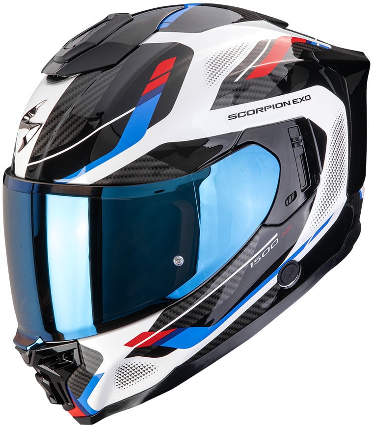 Scorpion EXO-1500 AIR Sleek White/Red/Blue - Worldwide Shipping!