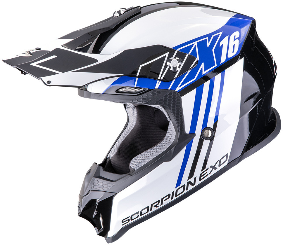 Scorpion VX-16 EVO AIR Lignes Black/Blue - Worldwide Shipping!