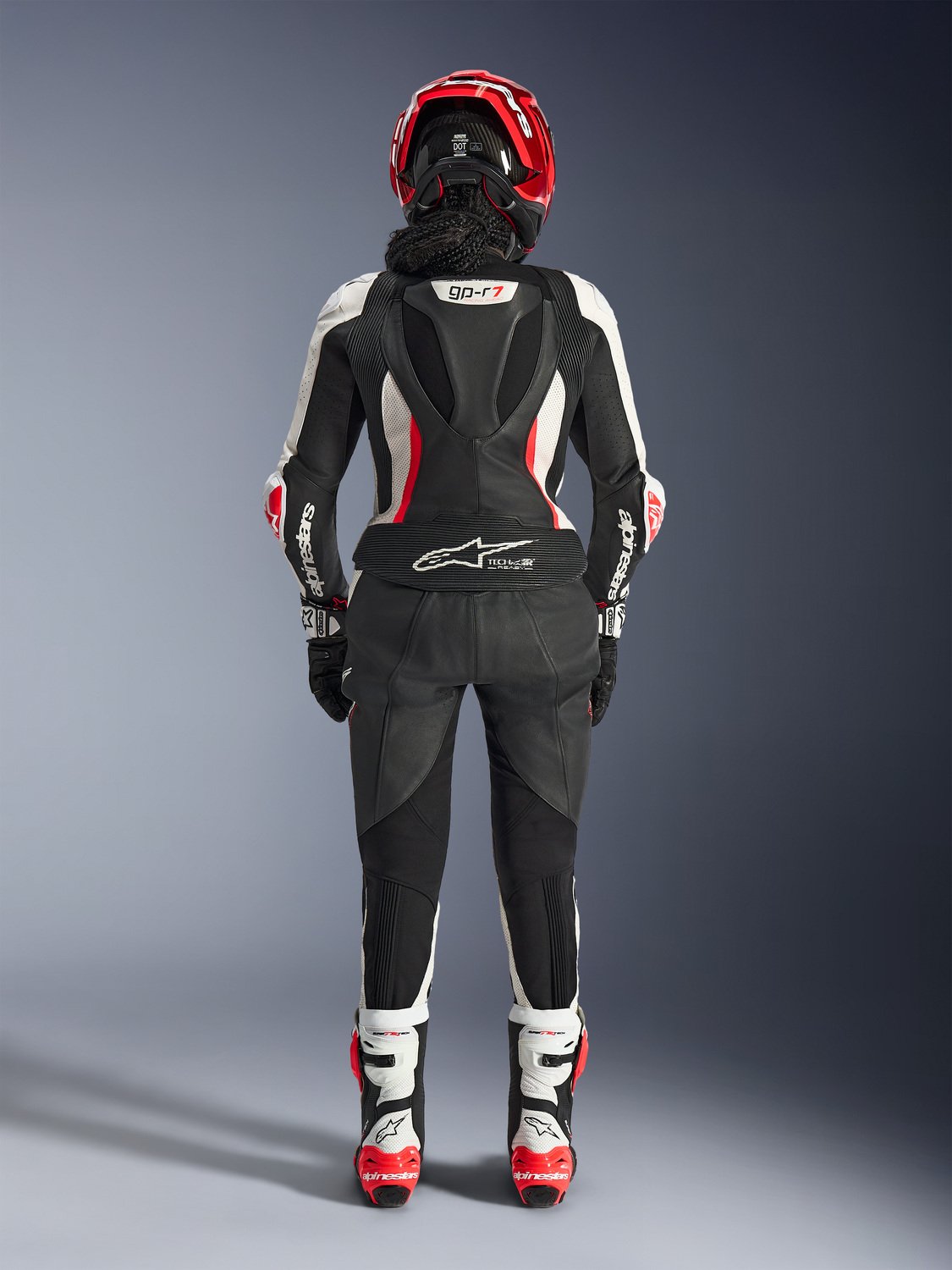 Alpinestars Stella Gp-R7 2Pc Leather Suit Racepak Black/White/Red