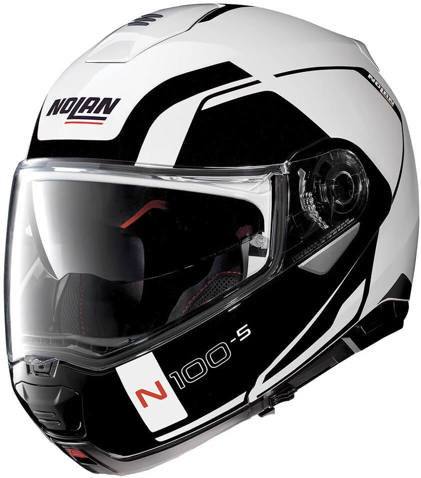 Nolan N100 Casco Nolan N Nolan N100-5 Consistency N-Com Metal White 019  Worldwide Shipping!, image size:842x954