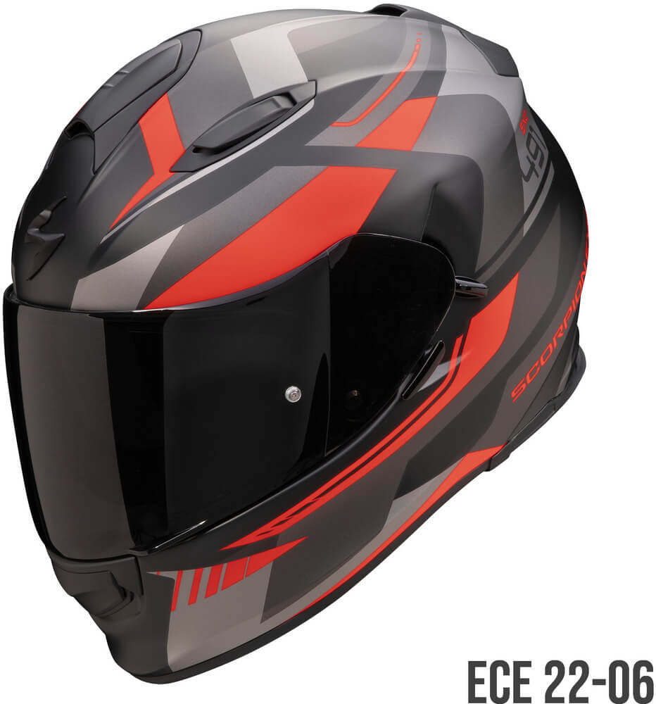 Scorpion EXO-491 Abilis Matt Black/Silver/Red - Worldwide Shipping!