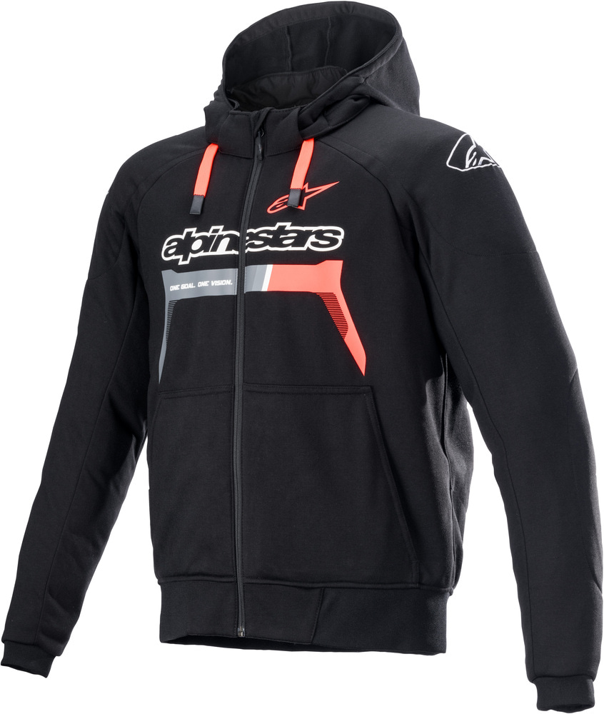 Alpinestars Chrome Ignition Hoodie Red Fluo 1030 - Worldwide Shipping!