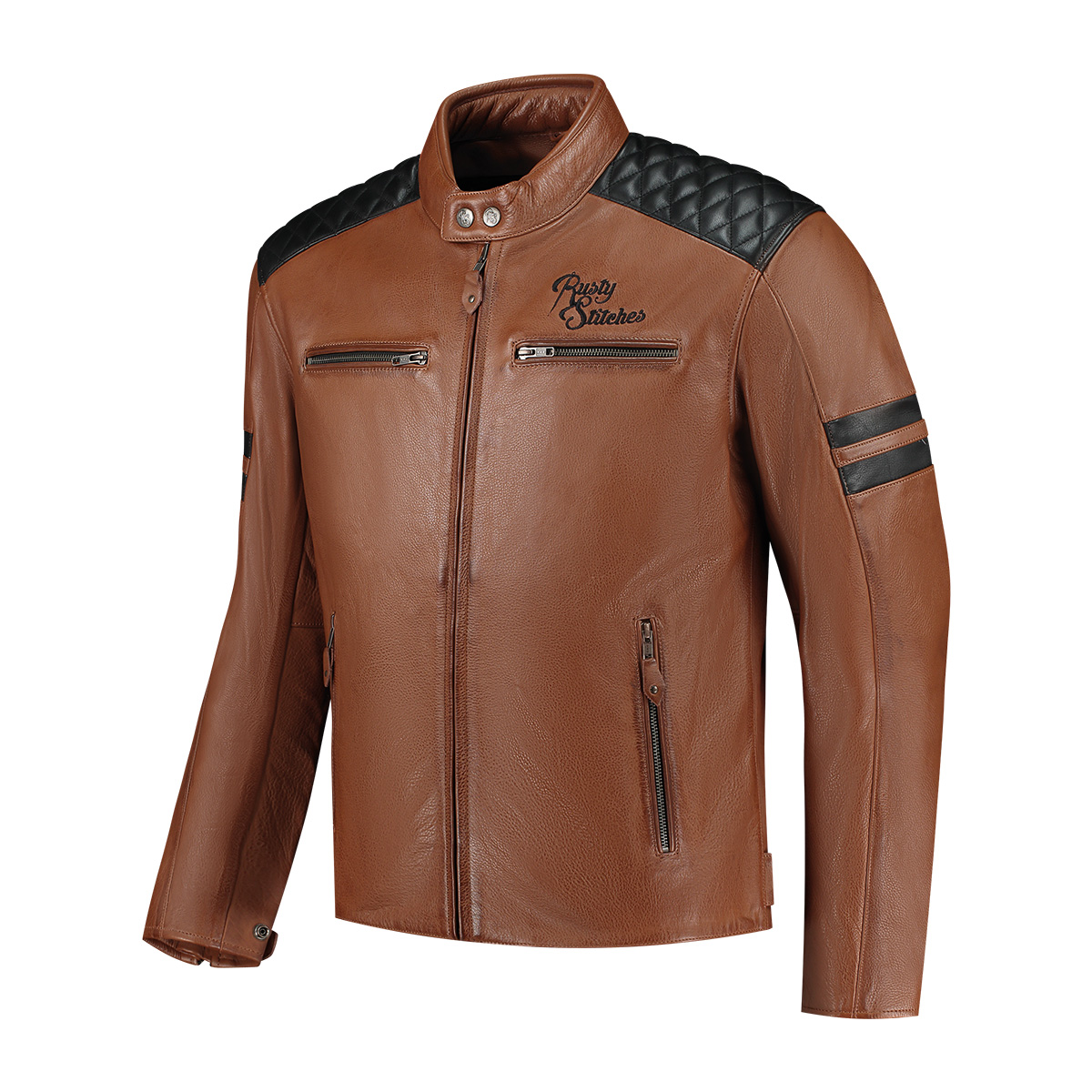 Rusty Stitches Jari V2 Jacket Cognac/Black 146 - Worldwide Shipping!