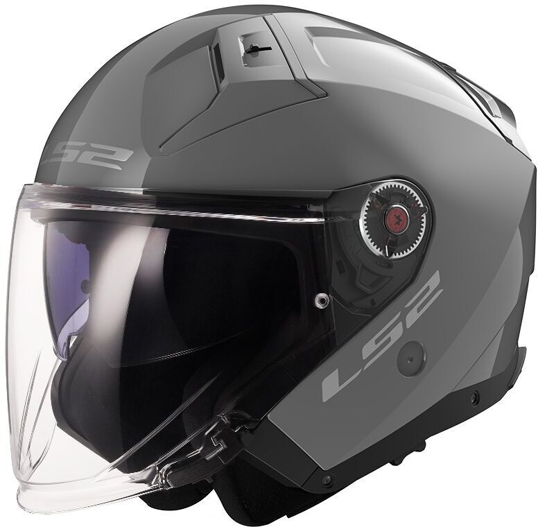 ls2 grey helmet Helmets Full Face Citation II (Gloss Battleship Gray LS2 Helmets Street Fighter Full