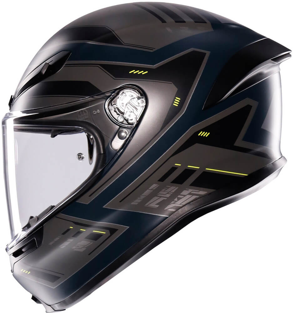AGV K6 S Enhance Matt Grey/Yellow Fluo 022 - Worldwide Shipping!