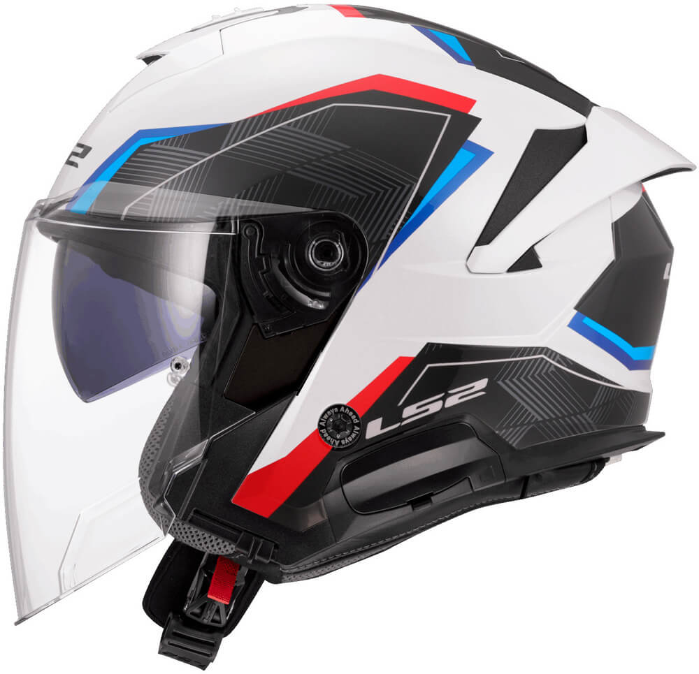 LS2 OF618 Verso II Air White Blue Red - Worldwide Shipping!