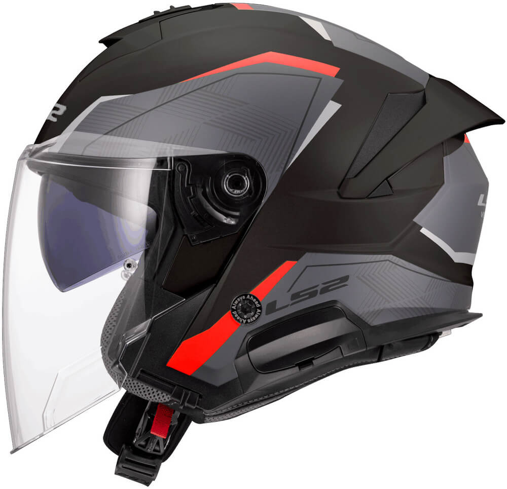 LS2 OF618 Verso II ジェットヘルメット XL LS2 OF618 Verso II Air Black Red - Worldwide Shipping!