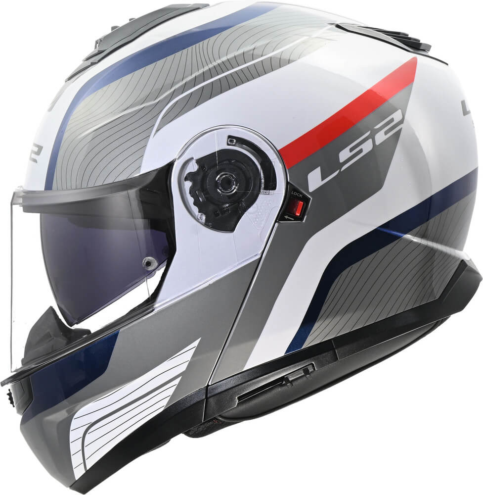 LS2 FF908 Strobe II Monza White Blue Red - Worldwide Shipping!