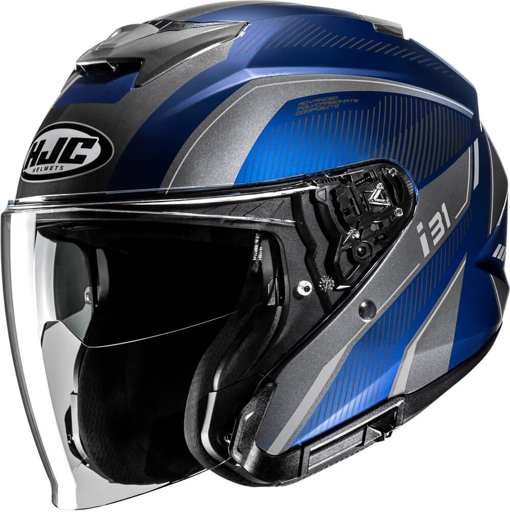 HJC i31 ジェットヘルメット 青/銀 HJC i31 Reno Blue/Grey 580 - Worldwide Shipping!