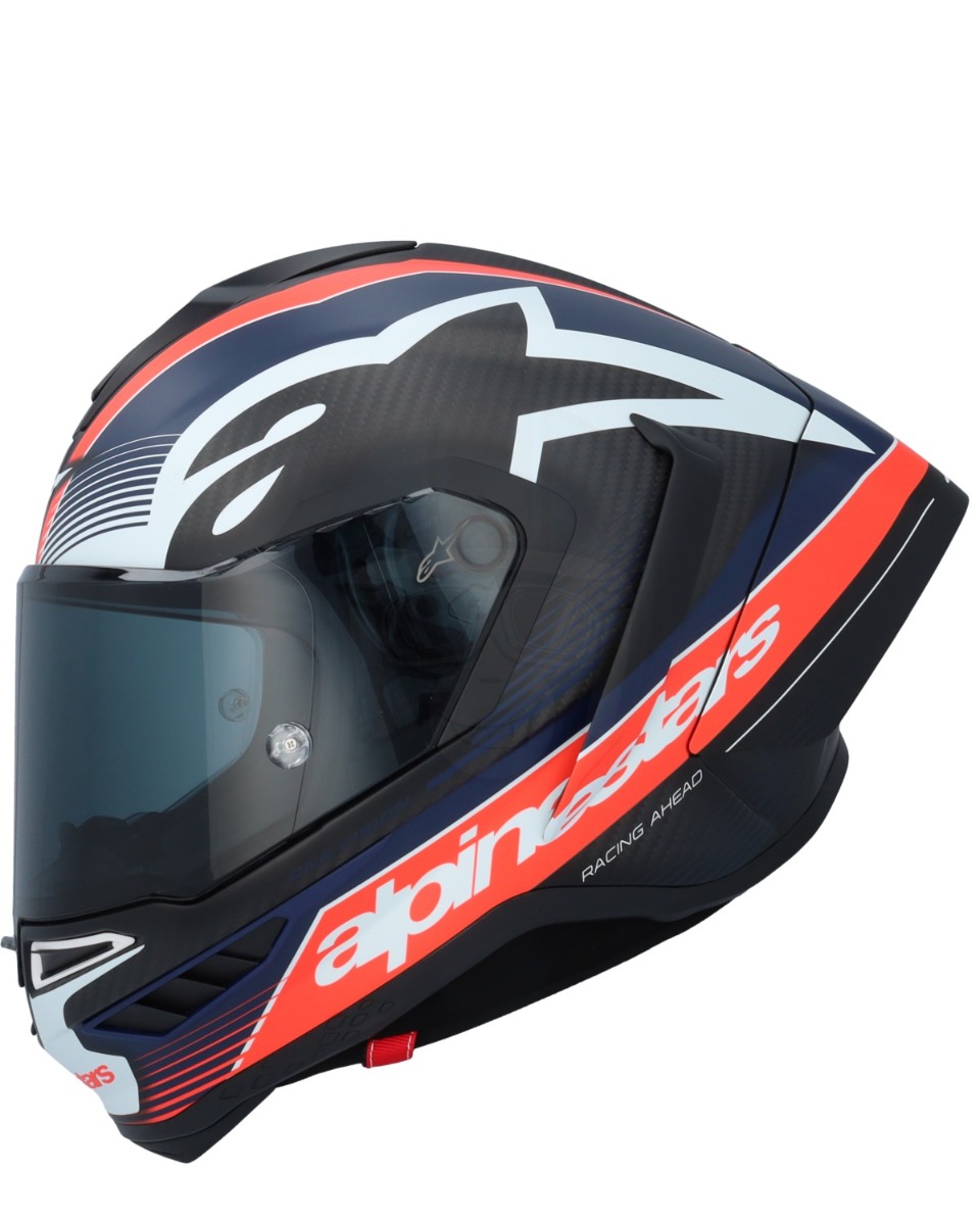 Alpinestars Supertech R10 Team Black Carbon Red Fluo Dark Blue