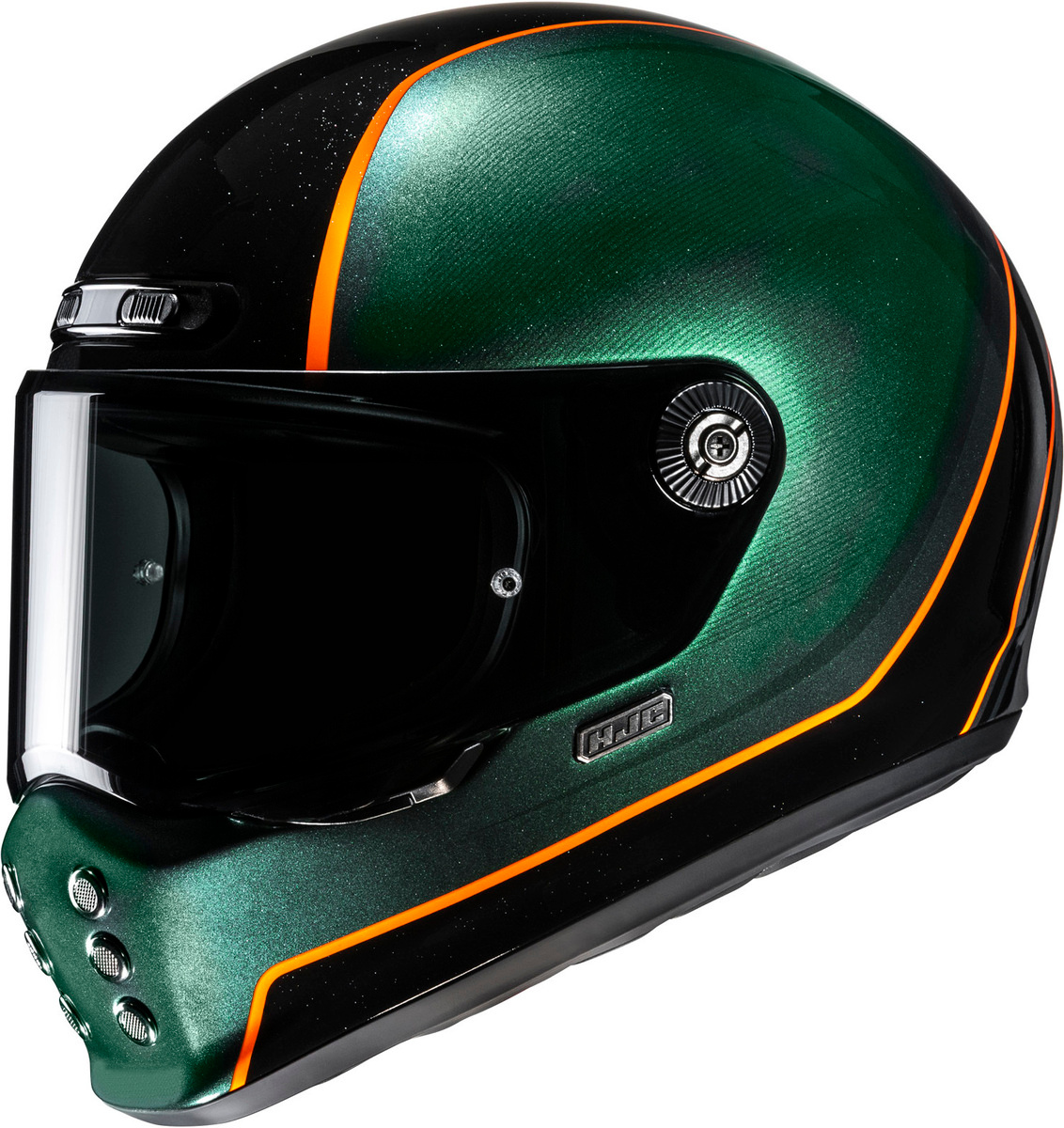 HJC V10 Hodu Green/Black 410 - Worldwide Shipping!