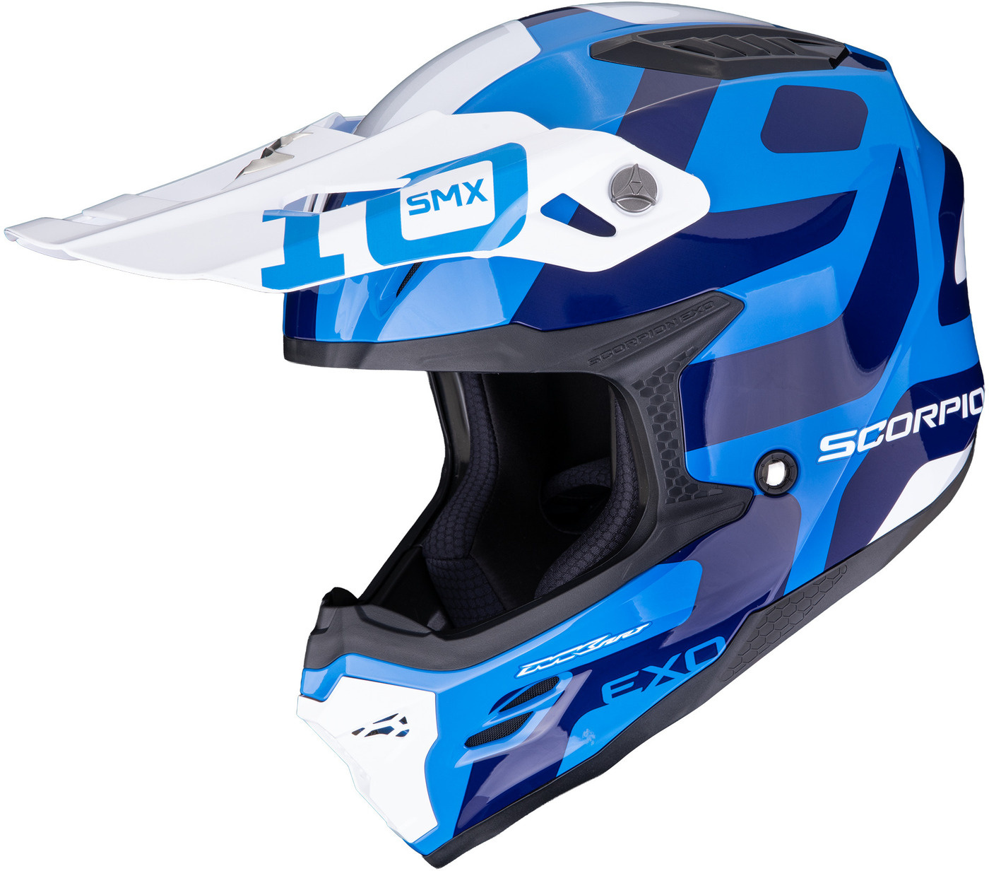 Scorpion SMX-10 Leap Blue/White - Worldwide Shipping!