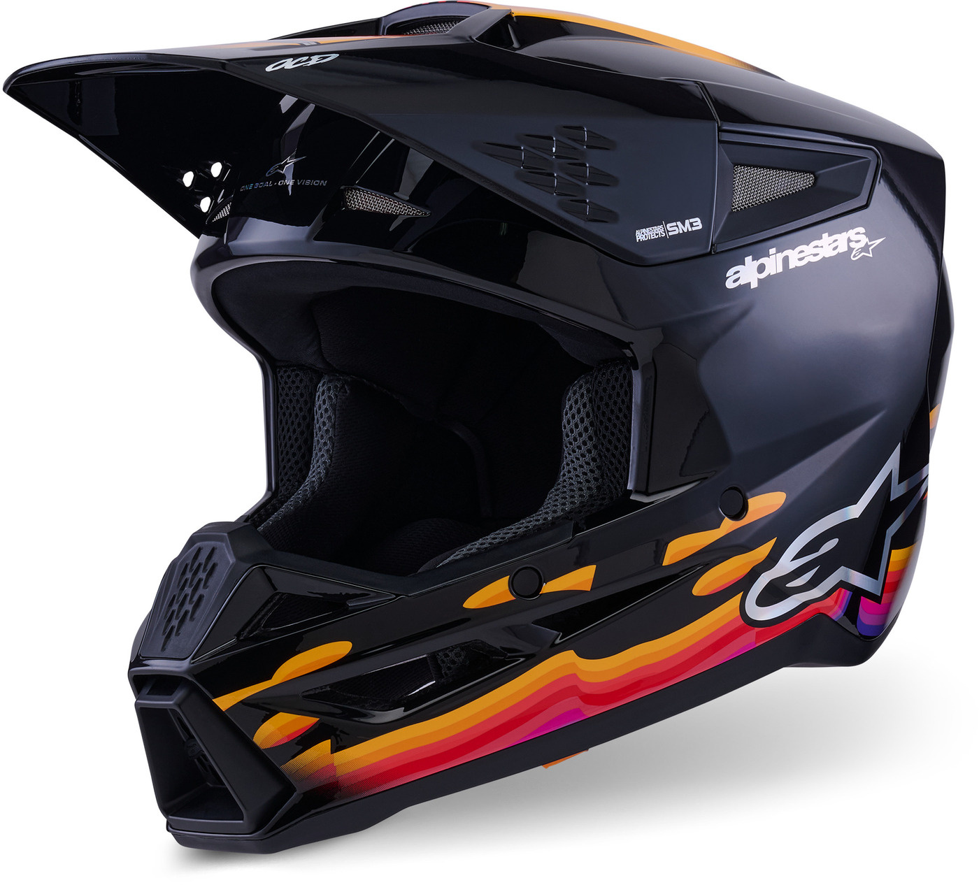 Alpinestars S-M3 Force Black Glossy 1180 - Worldwide Shipping!