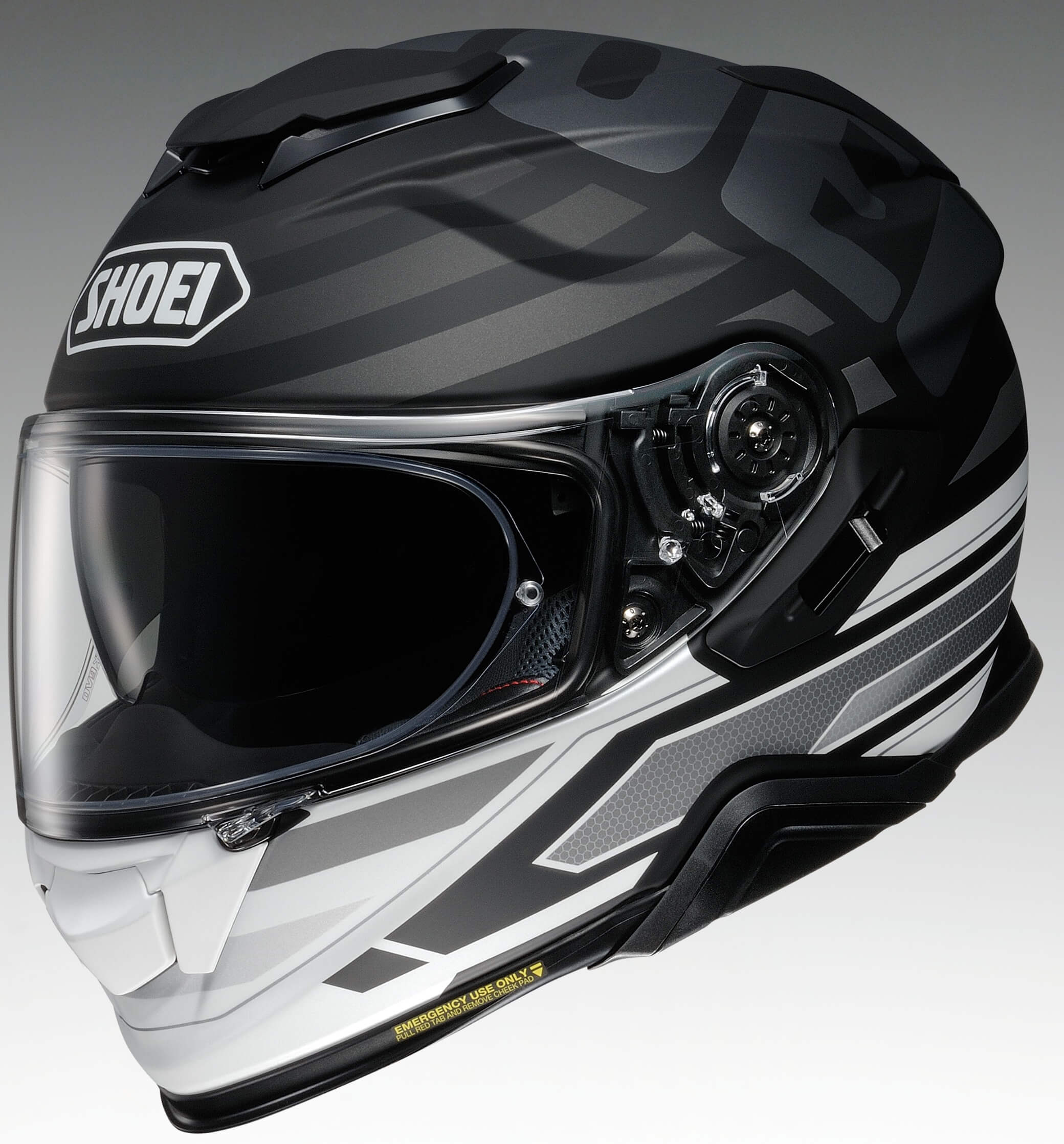 hjlm shoei gt-air swayer tc-5 - 3 Scenario - BLUE/WHITE (TC5) density EPS liner offer exceptional protection on the road Shoei GT-Air Swayer Helmet Review