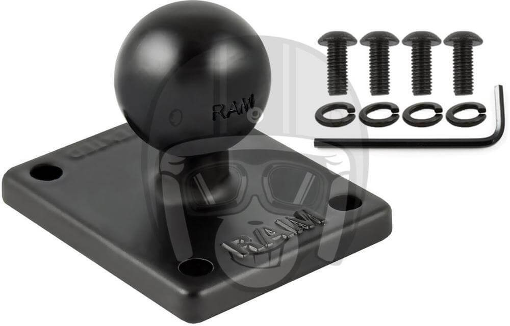 RAM 2X 1.7" Adapter Base With 1" Ball