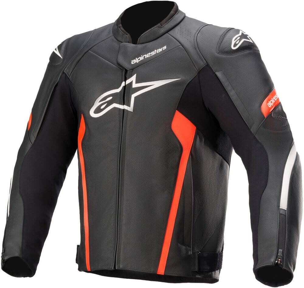 Alpinestars Faster V2 Leather Jacket Red Fluo 1030