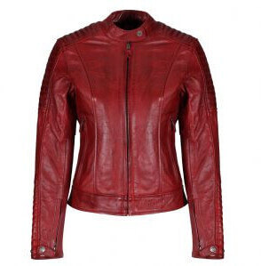 MotoGirl Valerie Leather Jacket Red