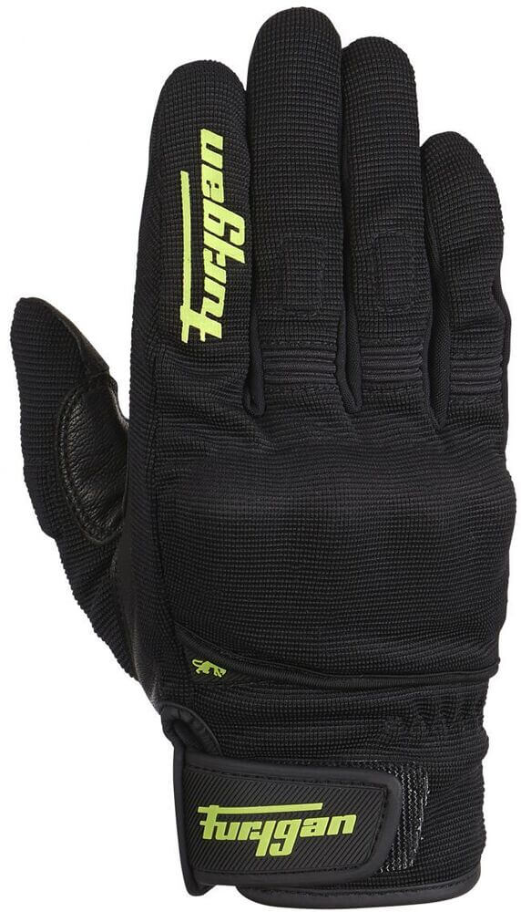 Furygan JET D3O Gloves Black/Fluo Green 125