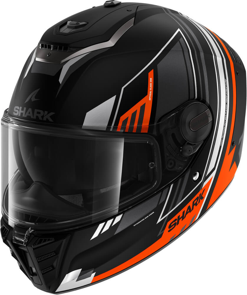 Shark Spartan RS Byhron Mat Black/Orange/Chrome KOU