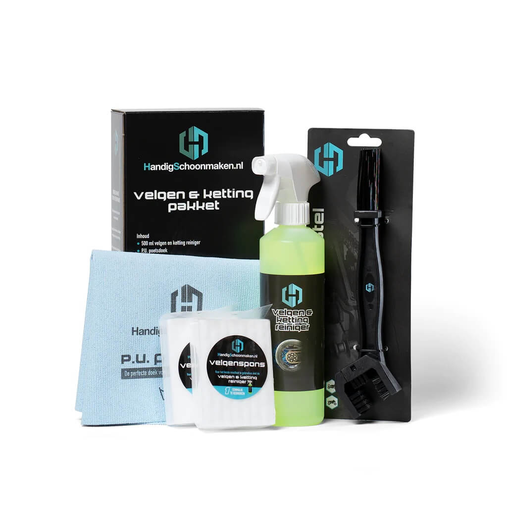 Handig Schoonmaken Velgen & ketting pakket