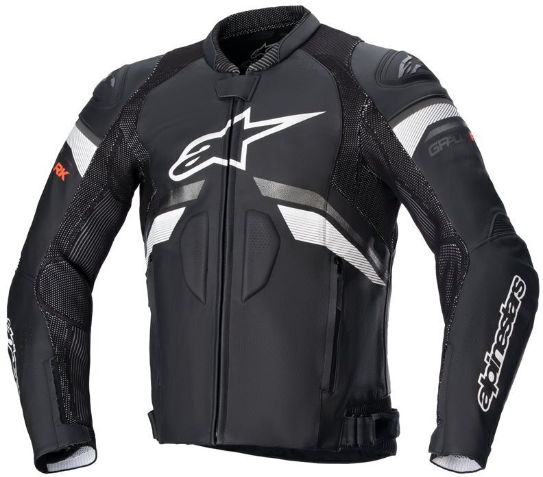 Alpinestars GP Plus R V3 Rideknit Leather Jacket Black White 12