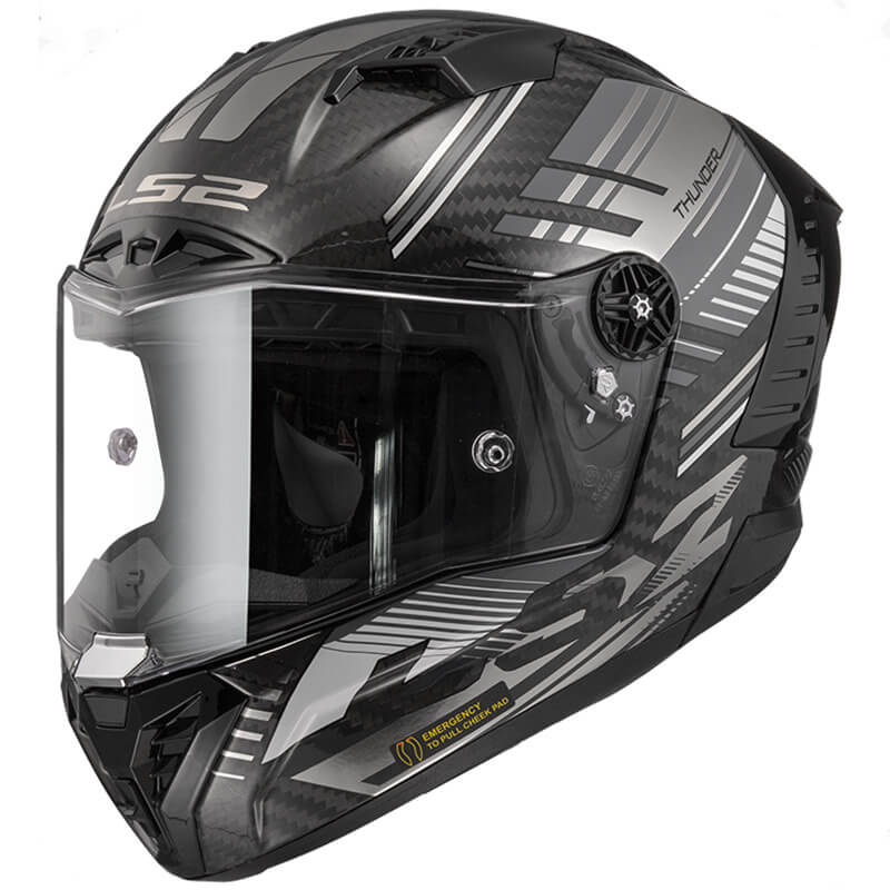 LS2 FF805 Thunder Carbon Volt Gloss Black Grey