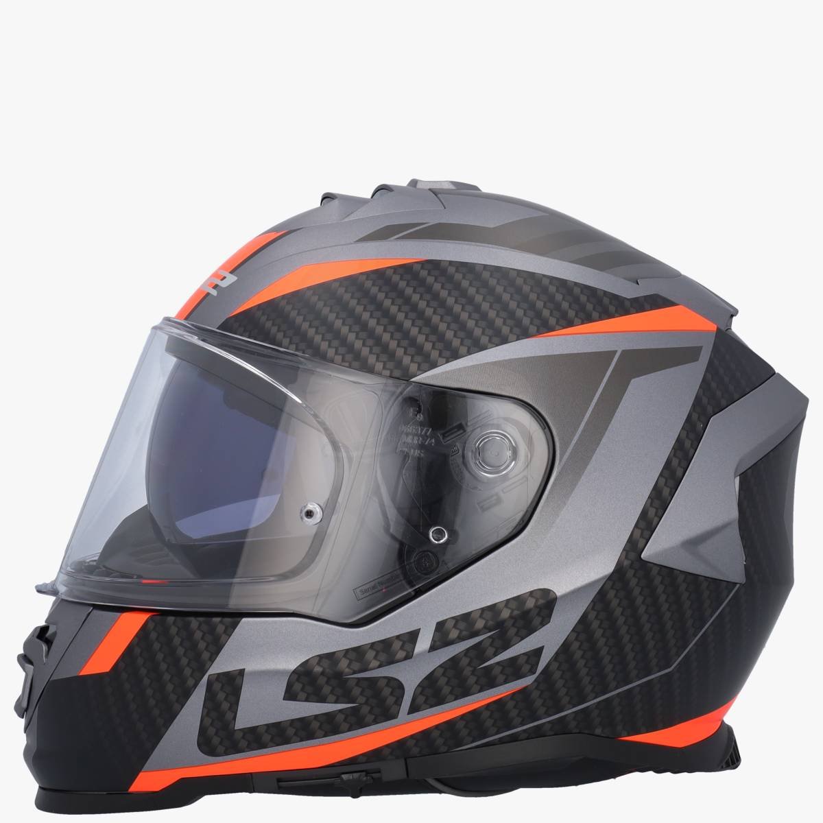 LS2 FF800 Storm II Racer Mat Titanium Orange
