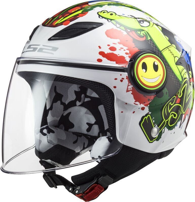 LS2 OF602J Funny Croco Gloss White