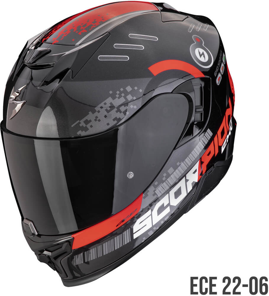 Scorpion EXO-520 EVO AIR Titan Metal Black/Red