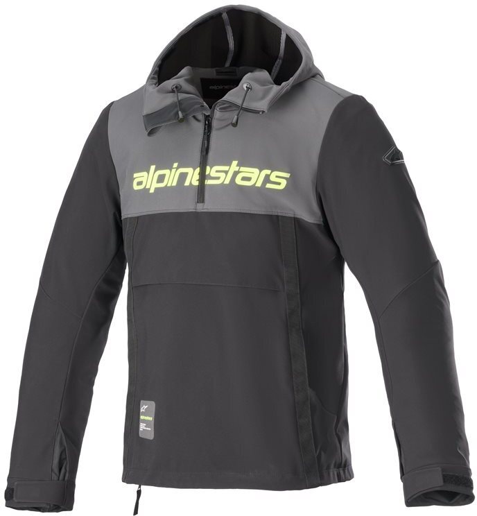 Alpinestars Sherpa Hoodie Tar Gray Black Yellow Fluo 9151