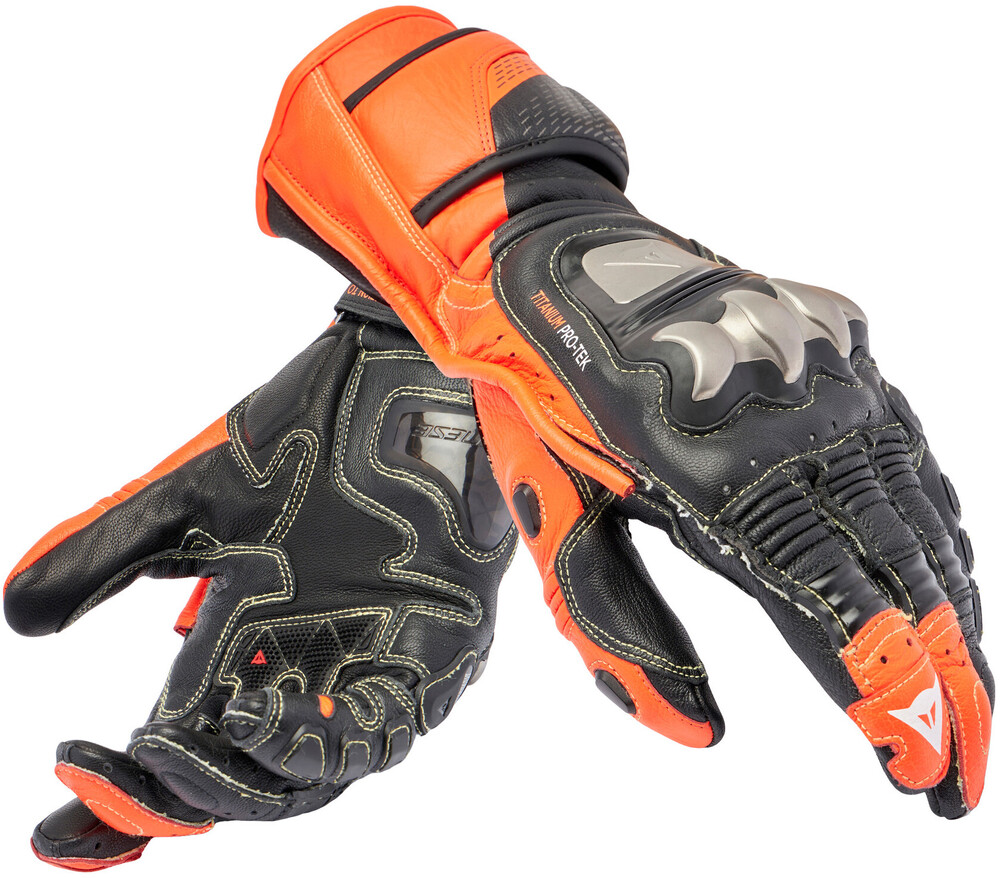 Dainese Full Metal 7 Gloves Black/Red-Fluo 628