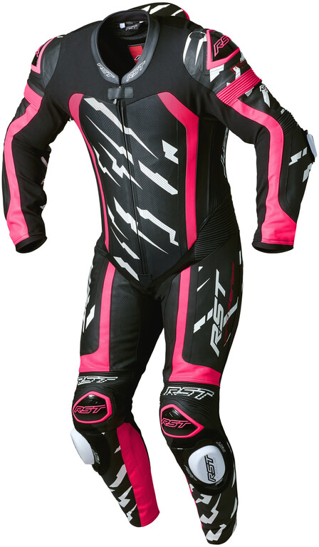 RST Pro Series Evo Airbag CE Men Leather Suit Lightning Pink