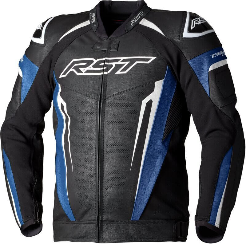 RST RST TracTech Evo 5 Men Leather Jacket Blue/Black/White