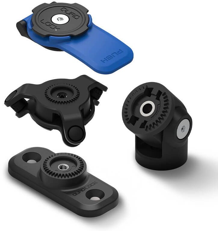 Quad Lock 360 Scooter bevestigingsset - Basis/Adapter/Hoofd + Trillingsdemper 360 Scooter bevestigingsset - Basis/Adapter/Hoofd + Trillingsdemper