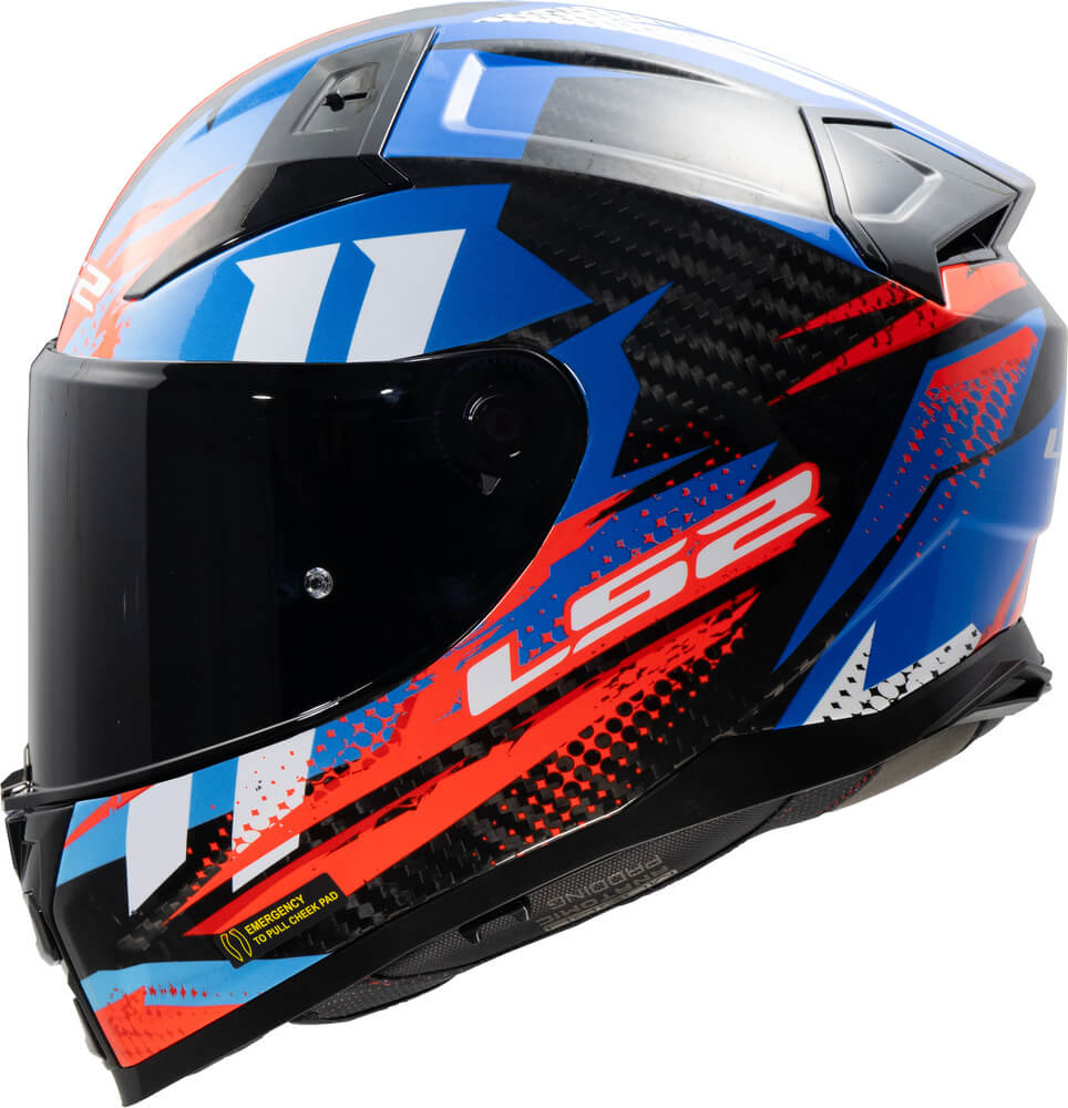 LS2 FF811 Vector II Carbon Tantic Red Blue