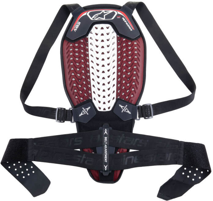 Alpinestars Nucleon Plasma Back Protector With Strap Black/White/Red 123